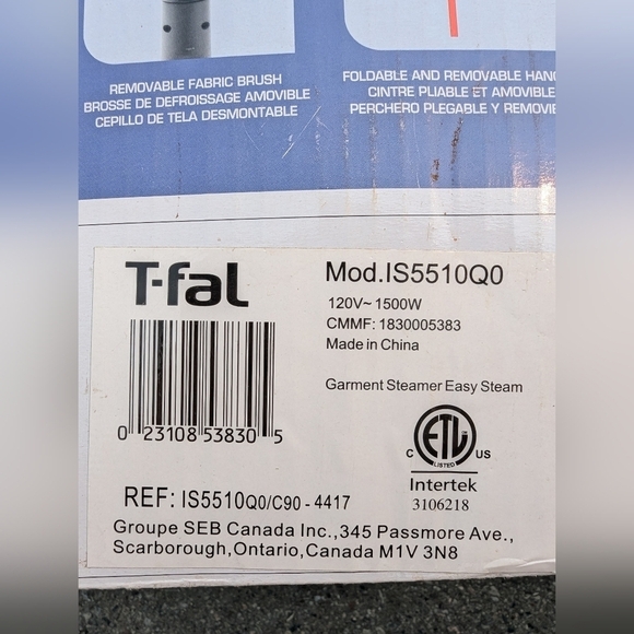 T-Fal Easy Steam garment steamer IS5510, new without box, never used. - Picture 10 of 14